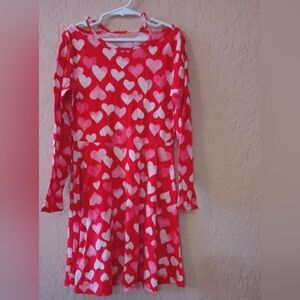 Children's Place long sleeved heart cold shoulder dress size M 7/8